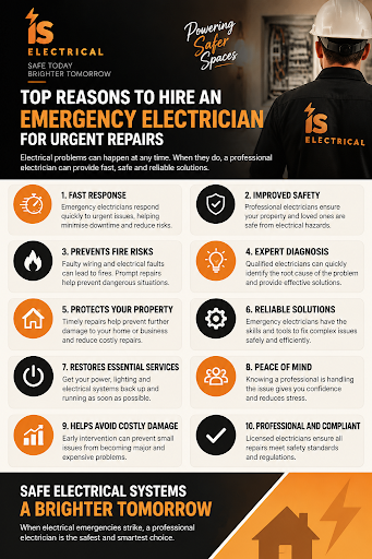 Top Reasons to Hire an Emergency Electrician for Urgent Repairs 